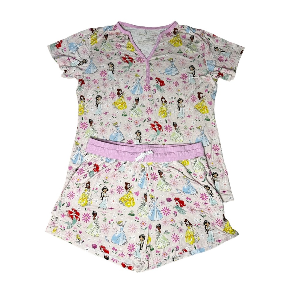 Little Sleepies Disney OG Princess Pajama Set Women’s Small Shorts SS Shirt